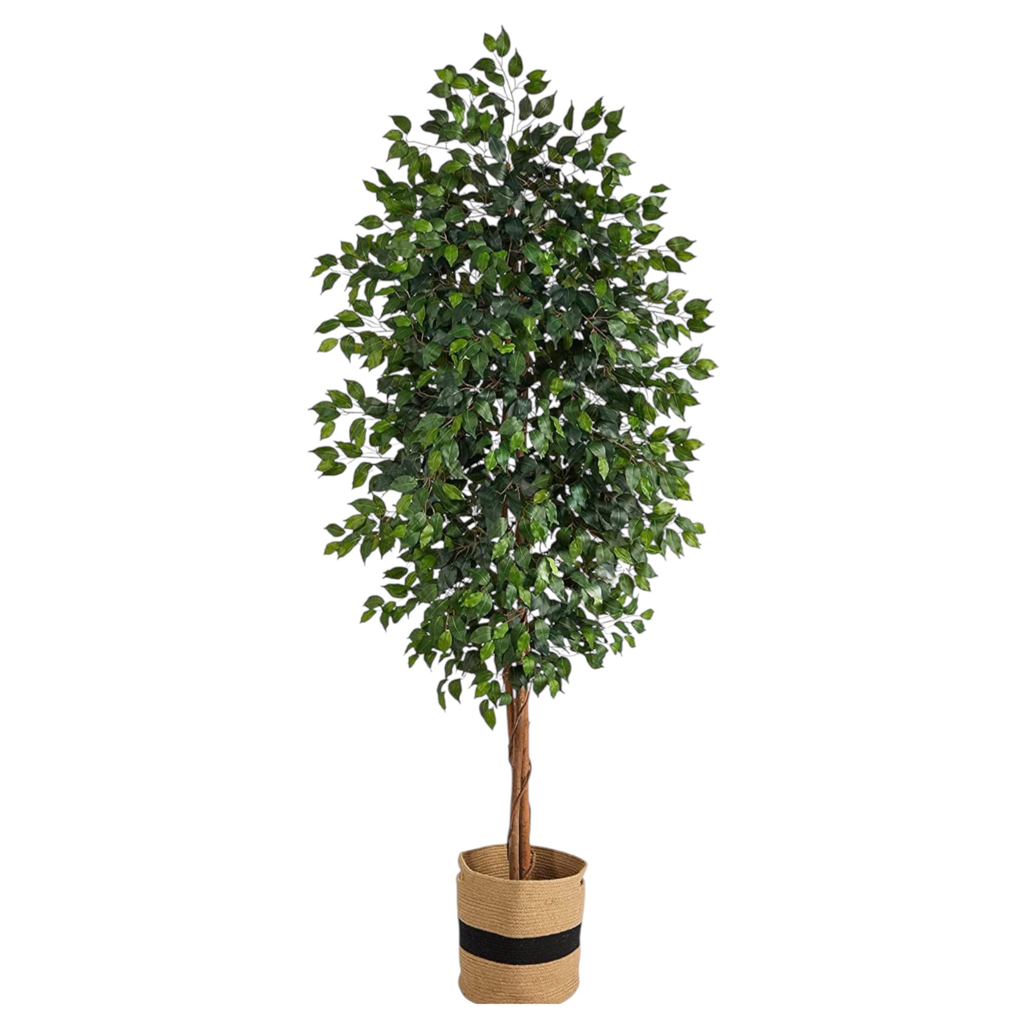 Nearly Natural Ficus Artificial Tree in Handmade  Planter