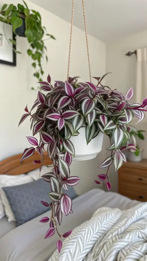 Tradescantia Zebrina In Hanging Pot