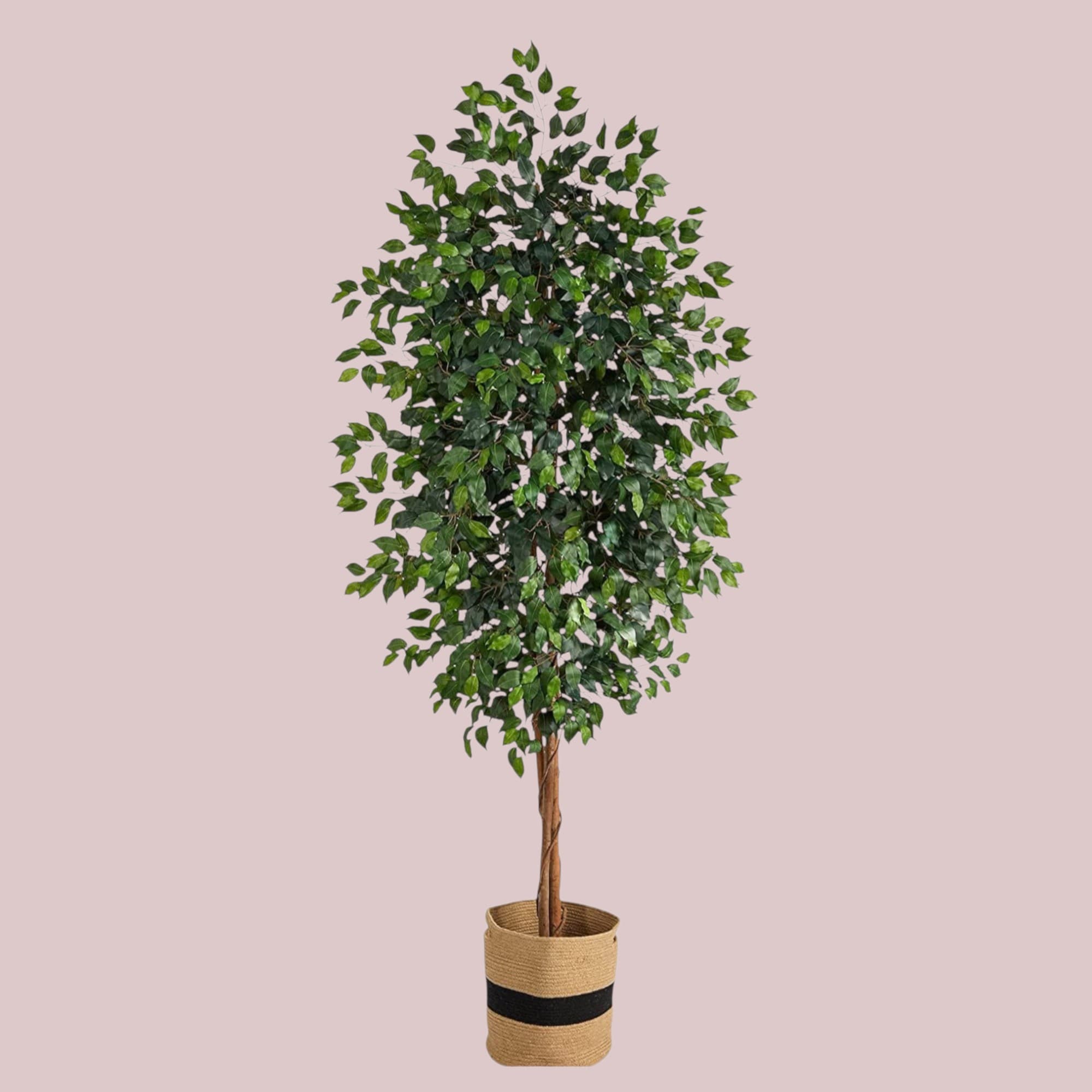 Nearly Natural Ficus Artificial Tree in Handmade Planter — photo 2 | Planto.ae UAE